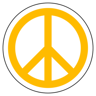 Peace Sign Sticker (Yellow)